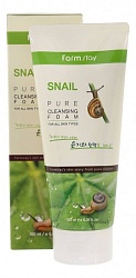 Пенка с муцином улитки (180 мл), FarmStay Snail Pure Cleansing Foam