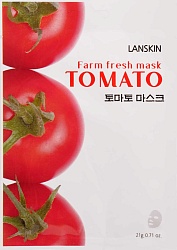 Маска тканевая для лица с экстрактом томата, LanSkin farm fresh tomato mask