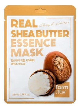 Питательная тканевая маска с маслом ши, FarmStay Real Shea Butter Essence Mask