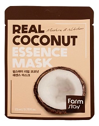 Увлажняющая тканевая маска с экстрактом кокоса, FarmStay Real Essence Mask Coconut