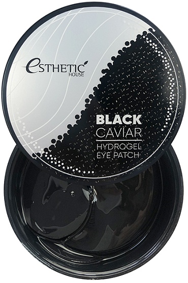 Гидрогелевые патчи с черной икрой, Esthetic House Black Caviar Hydrogel Eye Patch