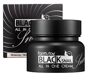 Восстанавливающий крем для лица с муцином черной улитки FarmStay Black Snail All In One Cream