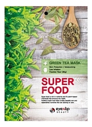 Тканевая маска с зелёным чаем успокаивающая, Eyenlip Super Food Green Tea Mask