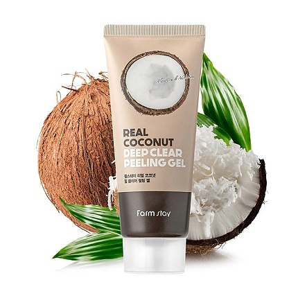 Пилинг-скатка с кокосом, Farm Stay Real Coconut Deep Clear Peeling Gel