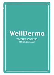 Успокаивающая тканевая маска с чайным деревом, WellDerma Teatree Soothing Ampoule Mask