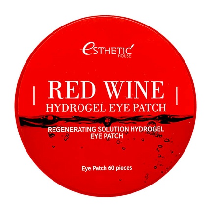Омолаживающие патчи с красным вином (60 шт), Esthetic House Red Wine Hydrogel Eye Patch