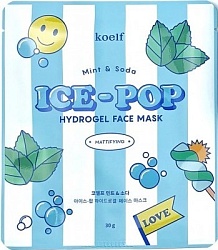 Гидрогелевая маска для лица с мятой и газировкой KOELF Mint & Soda Ice-Pop Hydrogel Face Mask