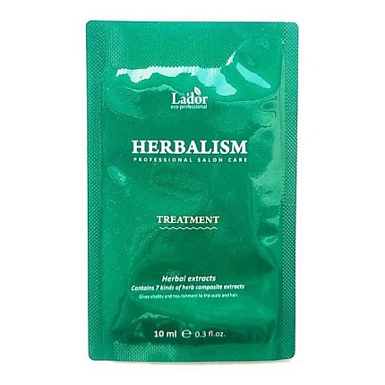 Увлажняющая маска с комплексом трав для волос (10 мл), La'dor Herbalism Treatment