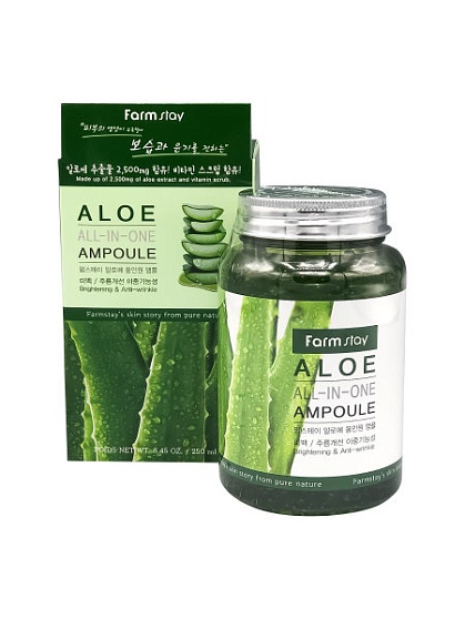 Сыворотка с экстрактом алоэ (250 мл), FarmStay Aloe All-In One Ampoule