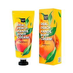 Крем для рук и тела с персиком, FarmStay Real Peach Hand & Body Cream