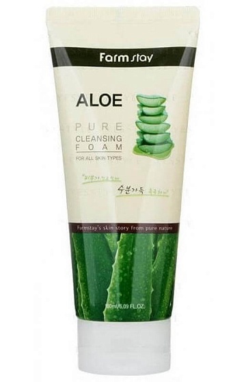 Мягкая пенка для умывания с алоэ (180 мл), FarmStay Aloe Pure Cleansing Foam