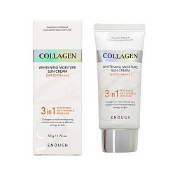 Солнцезащитный крем с коллагеном, Enough Collagen 3in1 Whitening Moisture Sun Сream SPF50 PA+++