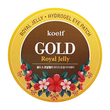 Омолаживающие патчи для век с частицами золота и маточным молочком, Koelf Royal Jelly Hydrogel Eye Patch
