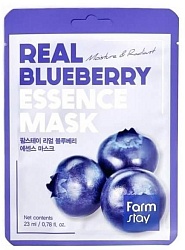 Маска с голубикой осветляющая, FarmStay Real Blueberry Essence Mask