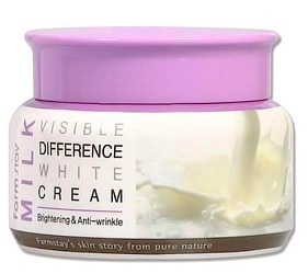 Легкий увлажняющий крем с молочными протеинами, FarmStay Milk Visible Difference White Cream
