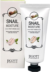 Увлажняющий крем для ног с экстрактом муцина улитки, Jigott Snail Moisture Foot Cream