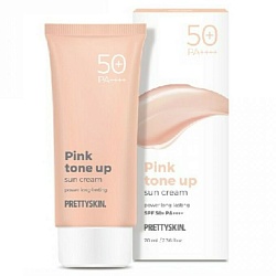 Тонирующий солнцезащитный крем PrettySkin Pink Tone-Up Sun Cream SPF50+PA++++