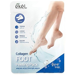 Пилинг-носочки с коллагеном, Ekel Collagen foot peeling pack, 1 пара