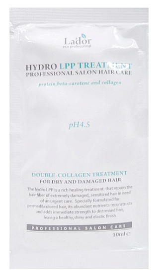 Маска для сухих волос, 10 мл, Lador Eco hydro lpp treatment