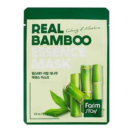 Освежающая маска с экстрактом бамбука, FarmStay Real Bamboo Essence Mask