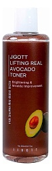 Лифтинг-тонер с экстрактом авокадо (300 мл), Jigott Lifting Real Avocado Toner