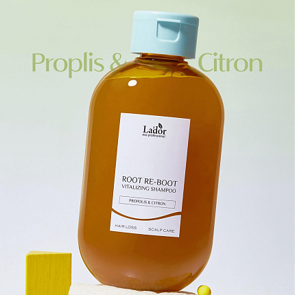 Шампунь для сухой кожи головы с прополисом (300 мл), Lador Root Re-Boot Vitalizing Shampoo Propolis & Citron