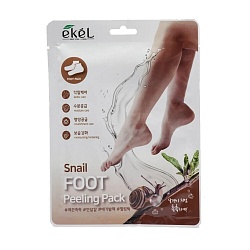 Пилинг-носочки с муцином улитки, Ekel Collagen foot peeling pack, 1 пара