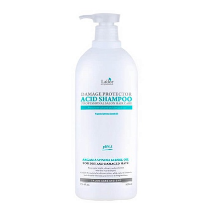 Шампунь с аргановым маслом для сухих и поврежденных волос (900 мл), Lador Damaged Protector Acid Shampoo