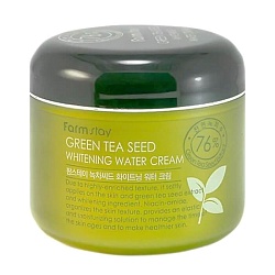 Успокаивающий крем-гель с зеленым чаем для лица, FarmStay Green Tea Seed Whitening Water Cream