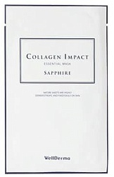 Омолаживающая тканевая маска с коллагеном, WellDerma Collagen Impact Essential Mask Sapphire