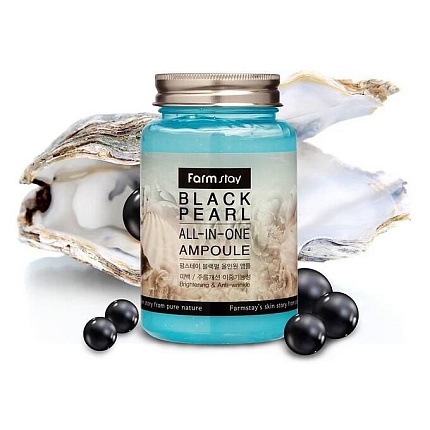 Сыворотка с экстрактом жемчуга для лица, FarmStay Black Pearl All-In One Ampoule