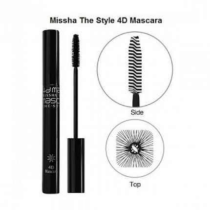 Тушь для ресниц (черная), Missha The Style 4d Mascara