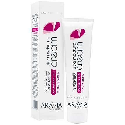 Крем для ног ультраувлажняющий с мочевиной (15%) и PHA-кислотами, Aravia Ultra Moisture Cream, 100 мл