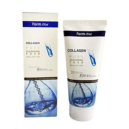 Увлажняющая пенка с коллагеном, FarmStay Collagen Pure Cleansing Foam