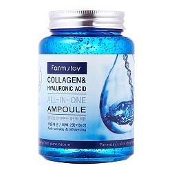 Сыворотка с коллагеном и гиалуроновой кислотой (250 мл), FarmStay Collagen & Hyaluronic Acid All-in-One Ampoule