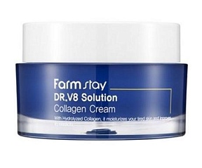 Крем для лица c коллагеном, FarmStay Dr-V8 Solution Collagen Cream, 50 мл.