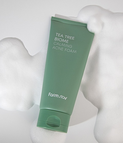 Успокаивающая пенка (180 мл), Farm Stay Tea Tree Biome Calming Acne Foam
