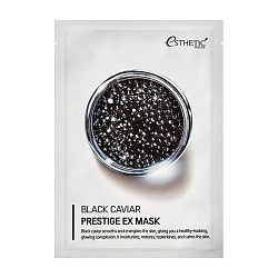 Омолаживающая тканевая маска с черной икрой, Esthetic House Black Caviar Prestige EX Mask