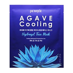 Гидрогелевая маска с агавой от отёчности, Petitfee Agave Cooling Hydrogel Face Mask
