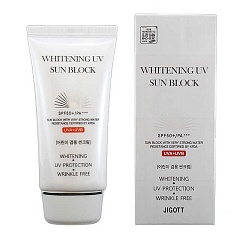 Осветляющий солнцезащитный крем, Jigott Whitening Uv Sun Block Cream SPF50+ PA+++