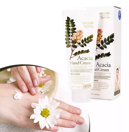 Увлажняющий крем для рук с акацией, 3W Clinic Acacia Hand Cream