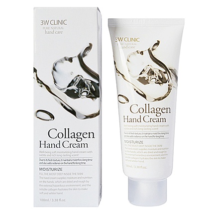 Крем для рук с коллагеном, 3W Clinic Collagen Hand Cream