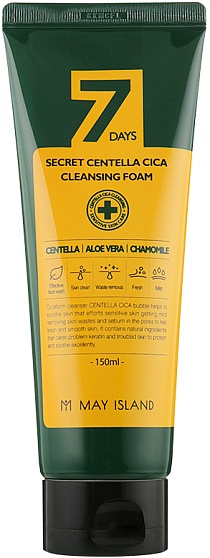 Пенка для проблемной кожи с экстрактом центеллы (150 мл), May Island 7 Days Secret Centella Cica Cleansing Foam