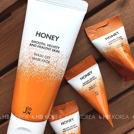 Маска с медом для смягчения кожи (50 мл), J:ON Honey Smooth Velvety and Healthy Skin Wash Off Mask Pack 50 мл