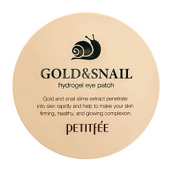 Разглаживающие патчи для век с муцином и золотом, Petitfee Gold & Snail Hydrogel Eye Patch