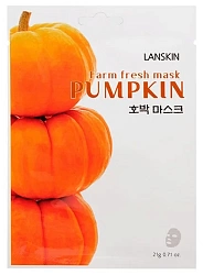 Маска тканевая для лица с экстрактом тыквы, LanSkin pumpkin farm fresh mask