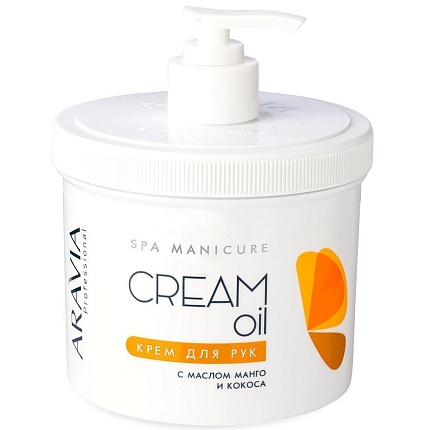 Крем для рук с маслом кокоса и манго (550 мл), Aravia Cream Oil
