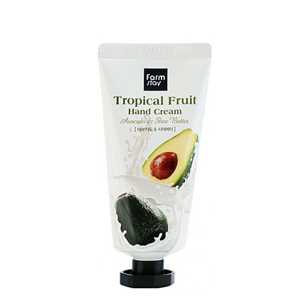Крем для рук с авокадо и маслом ши, FarmStay Tropical Fruit Hand Cream - Avocado & Shea Butter