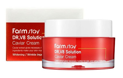 Крем с экстрактом икры для питания кожи (50 мл), FarmStay Dr-V8 Solution Caviar Cream