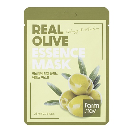 Тканевая маска с экстрактом оливы, FarmStay Real Olive Essence Mask